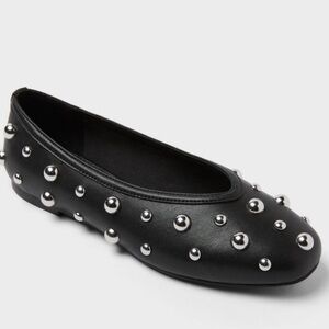 A NEW DAY Women's Sammie Studded Ballet Flats with Memory Foam black -various